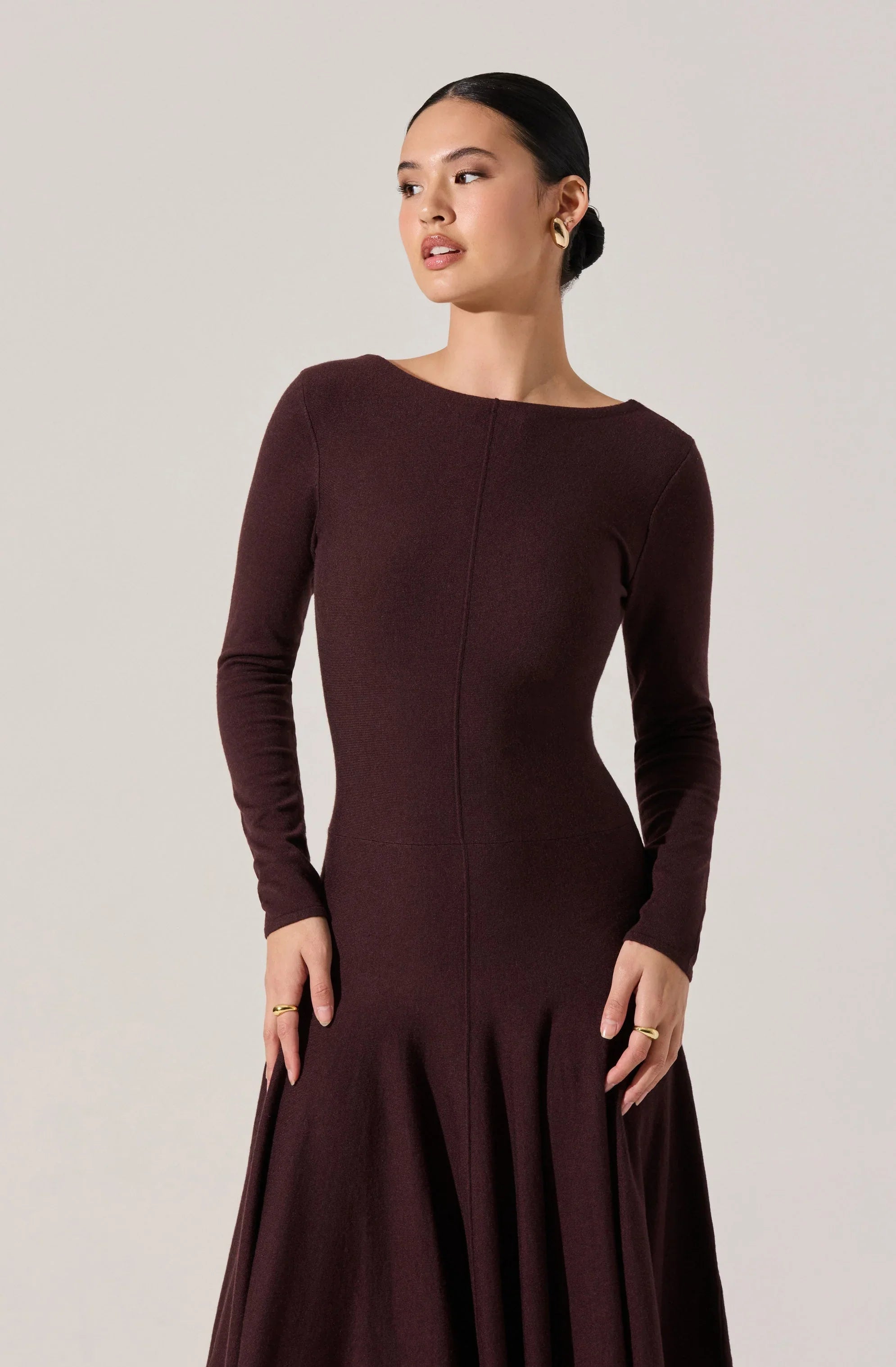Lbruh Doreyda Scoop Back Midi Sweater Dress