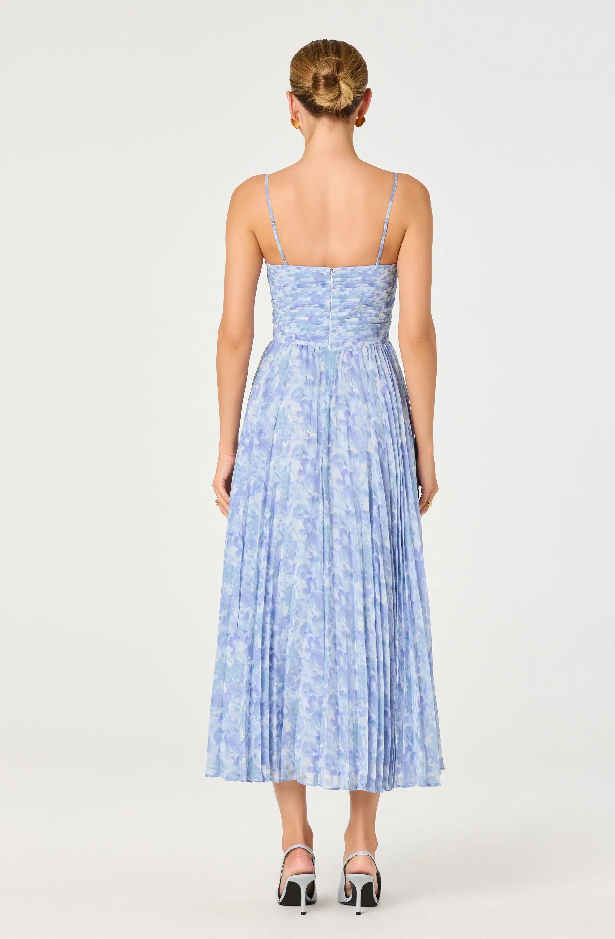 Inixyf Bayley Floral Pleated Maxi Dress