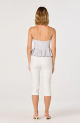 Inixyf Lesly Gingham Pleated Bustier Top