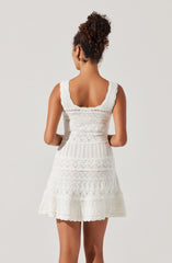 Lbruh Shereena Pointelle Sweater Mini Dress