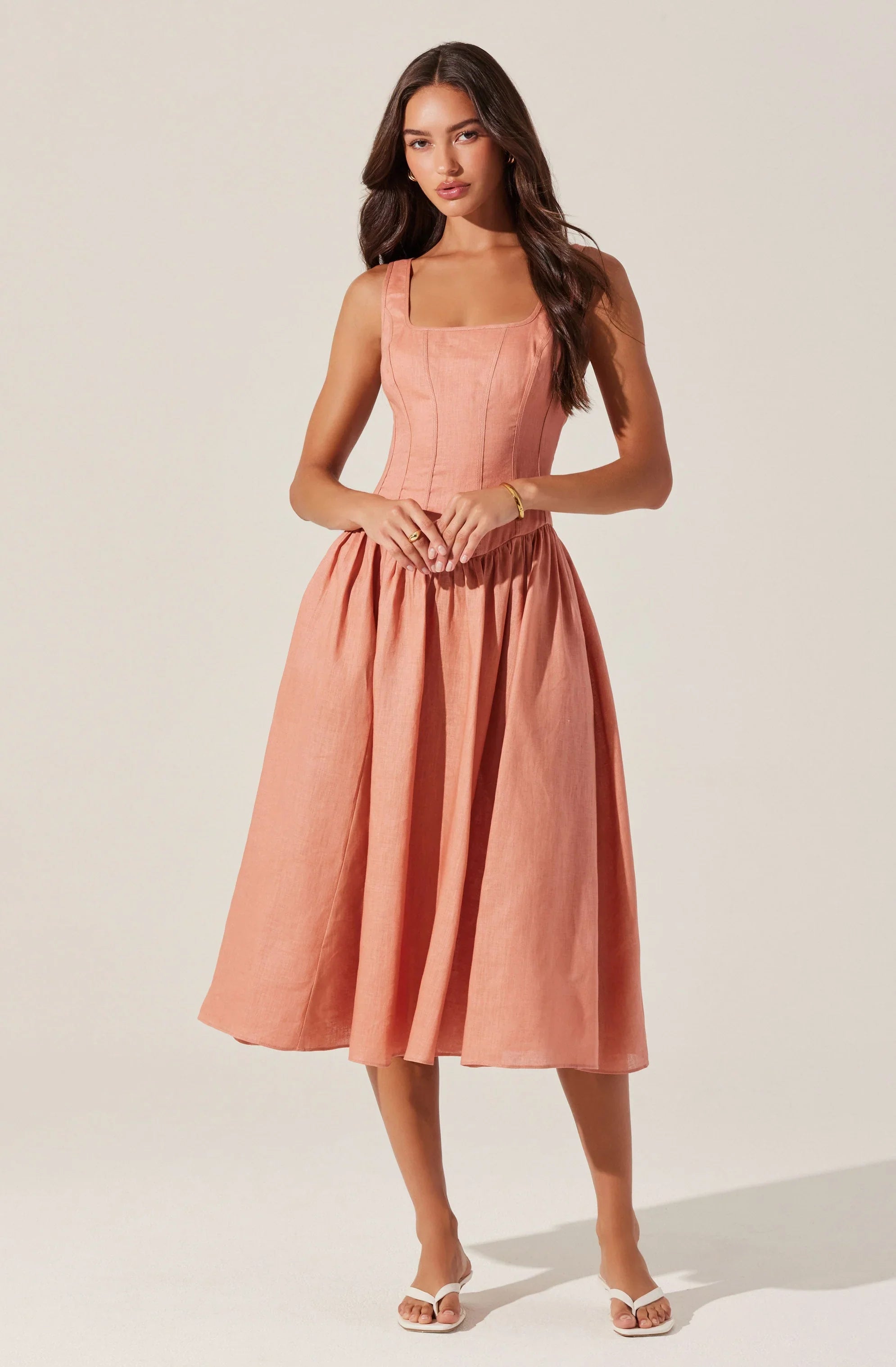 Lbruh Thierry Linen Midi Dress