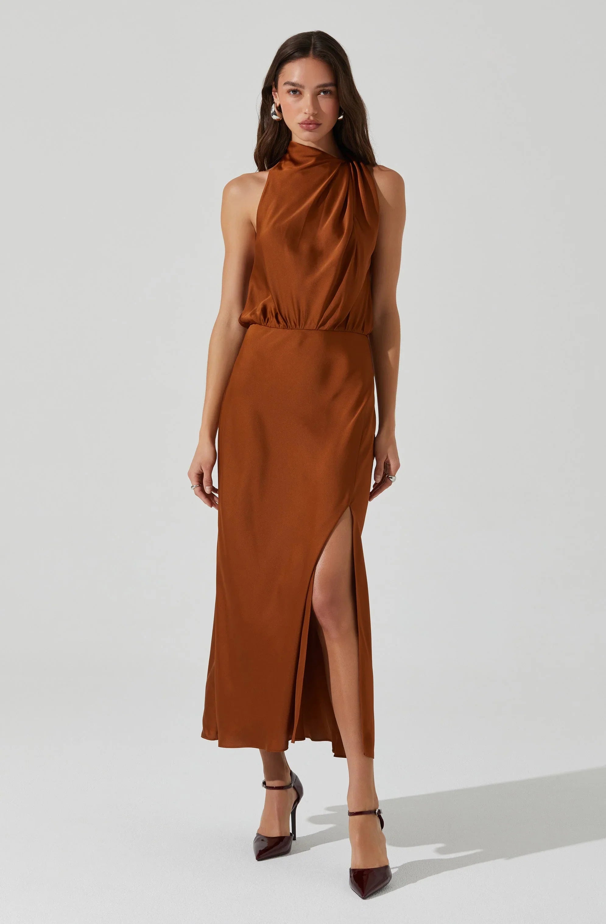 Lbruh Jelyn Satin Midi Dress