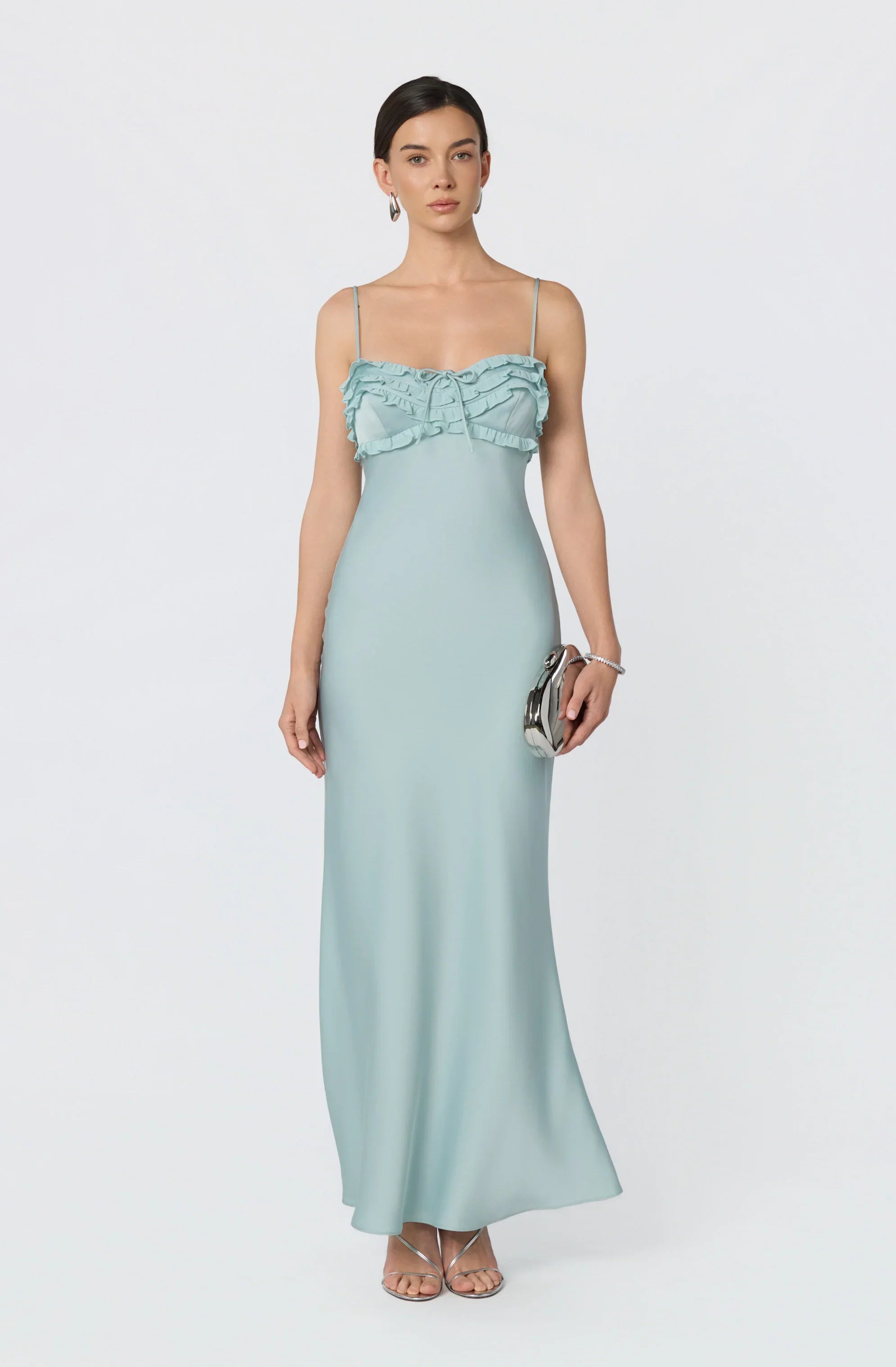 Inixyf Jade Ruffle Trim Maxi Dress