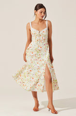 Lbruh Julietta Floral Corset Midi Dress