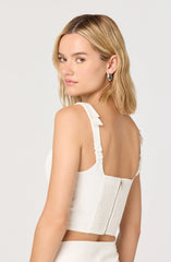 Inixyf Alexcia Bow-Strap Cropped Corset Top
