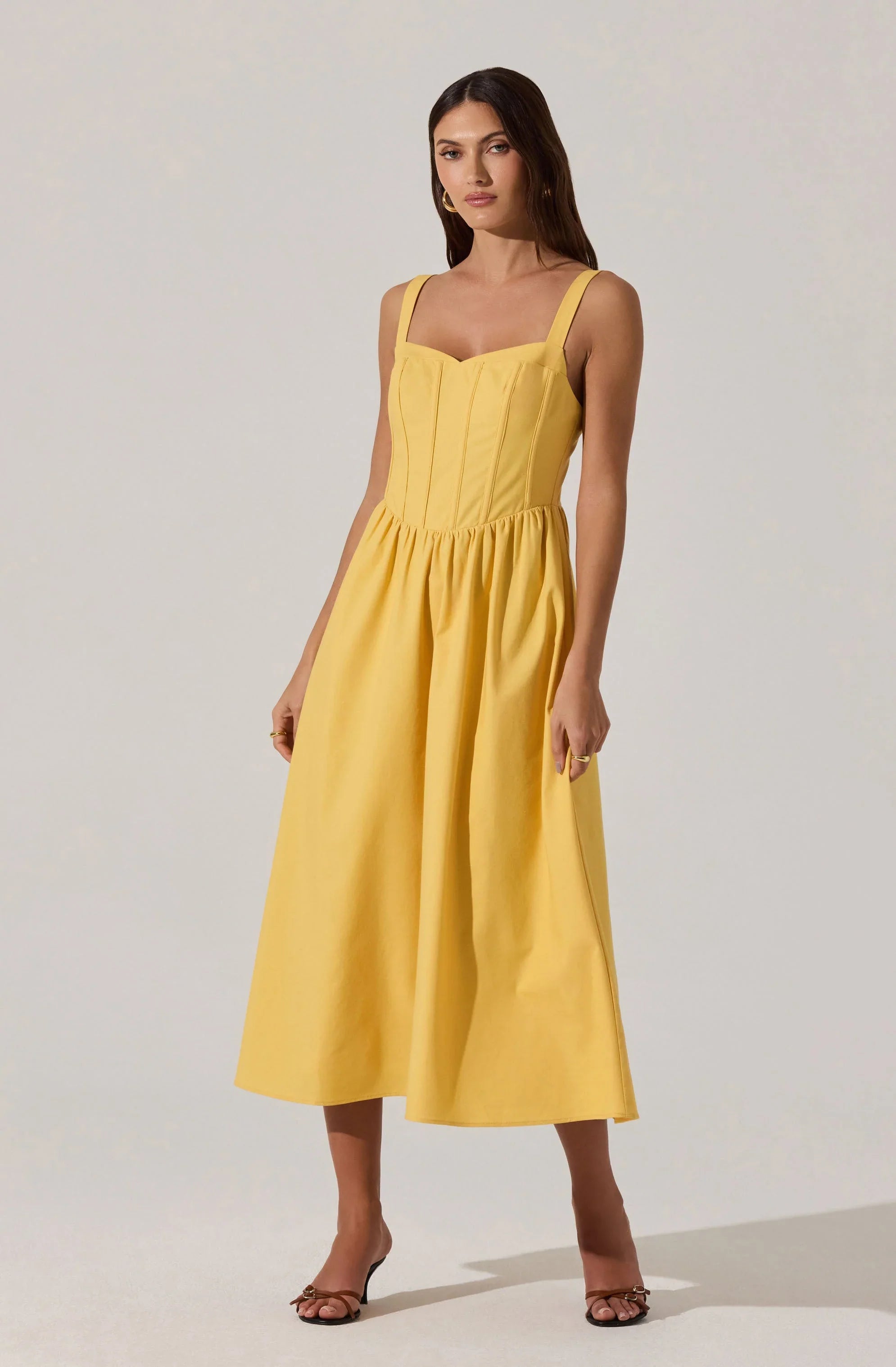 Lbruh Sweetheart Corset Linen Dress
