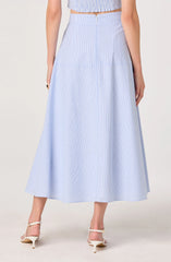 Inixyf Azzura Striped Midi Skirt