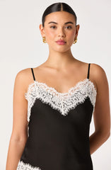 Inixyf Analise Lace Trim Asymmetric Tank