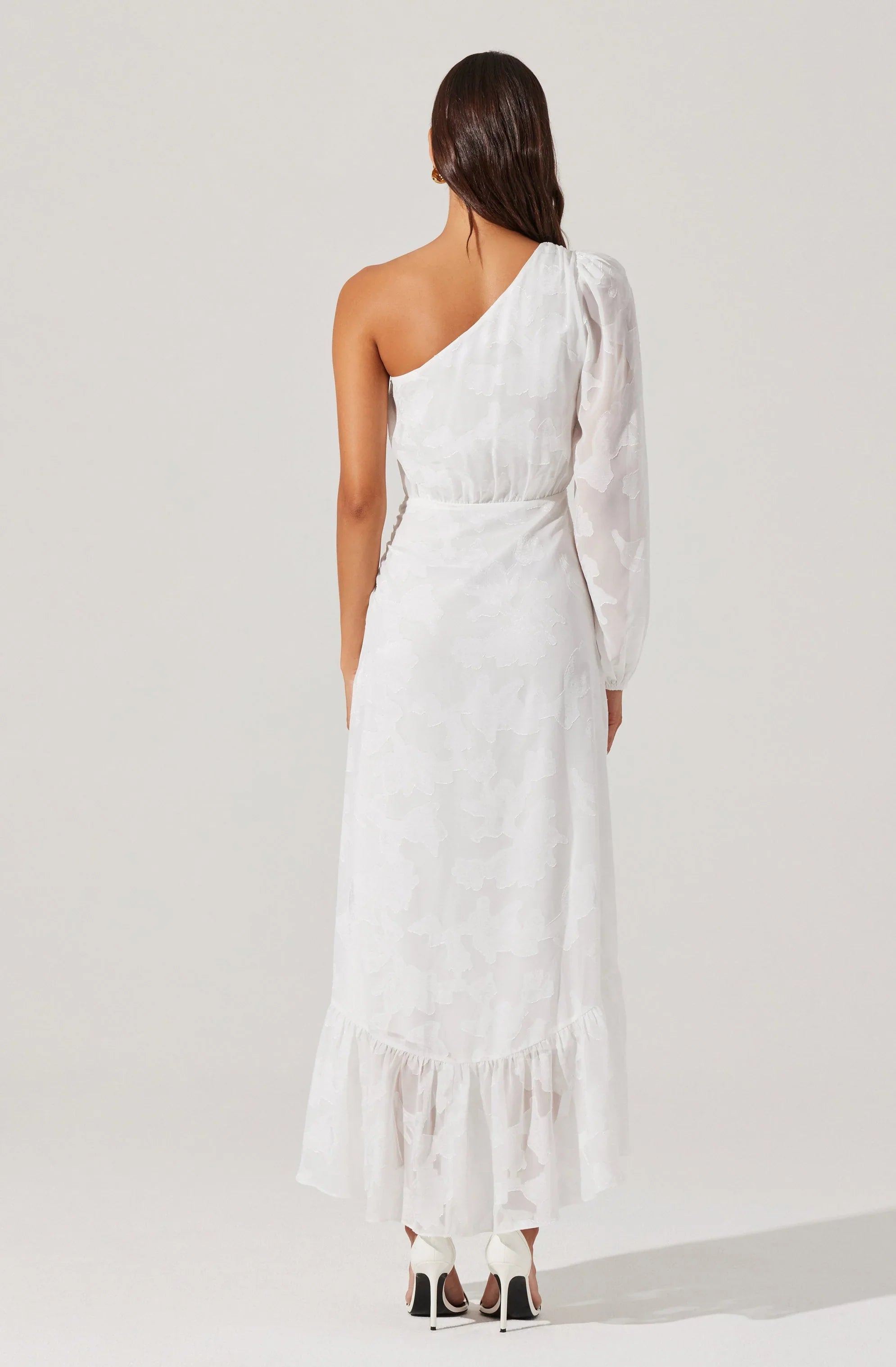 Lbruh Calista Floral One Shoulder Midi Dress