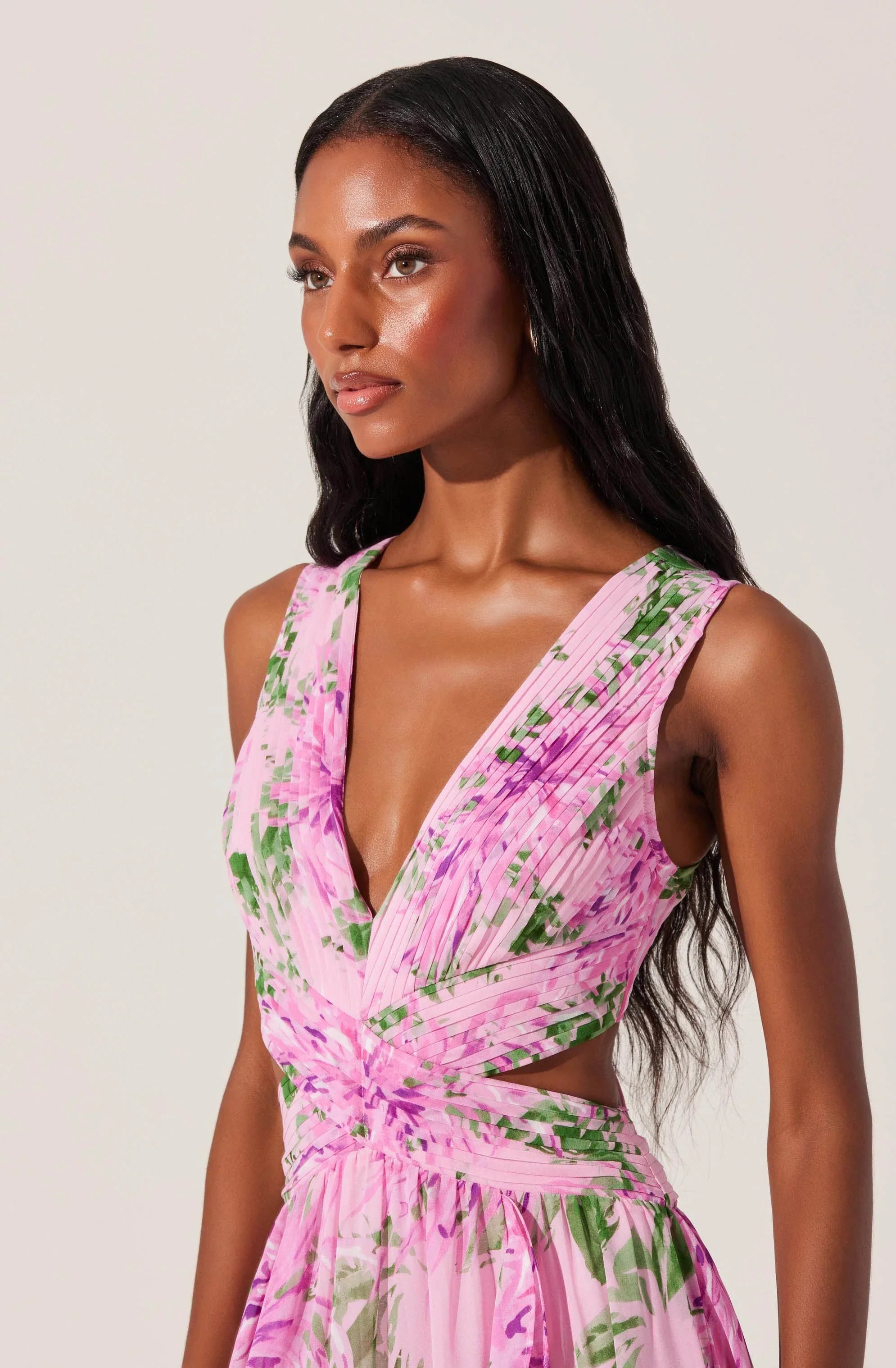 Lbruh Noya Floral Cutout Maxi Dress
