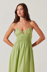 Lbruh Eleni Linen-Blend Midi Dress
