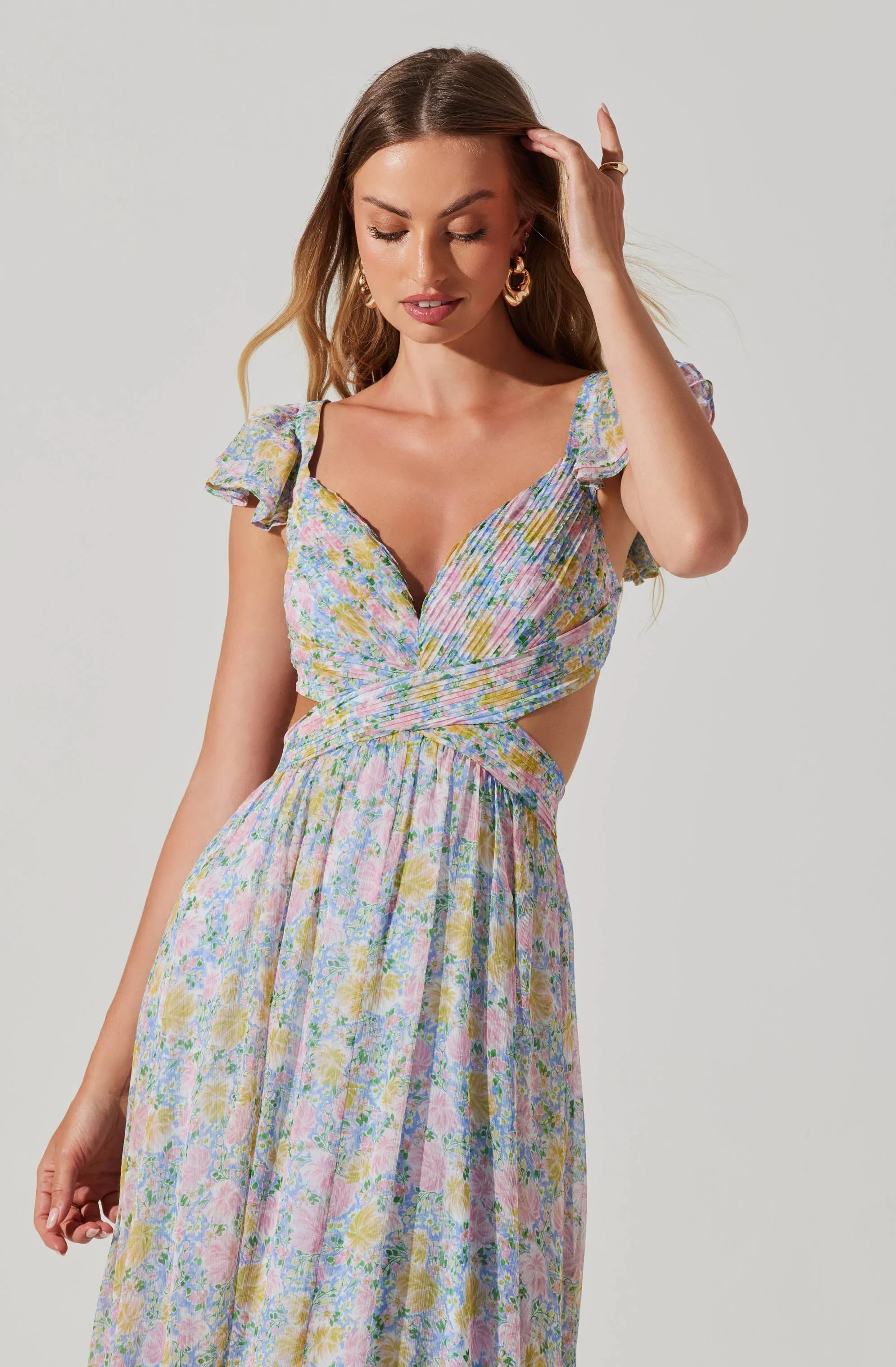 Lbruh Primrose Floral Strappy Back Maxi Dress