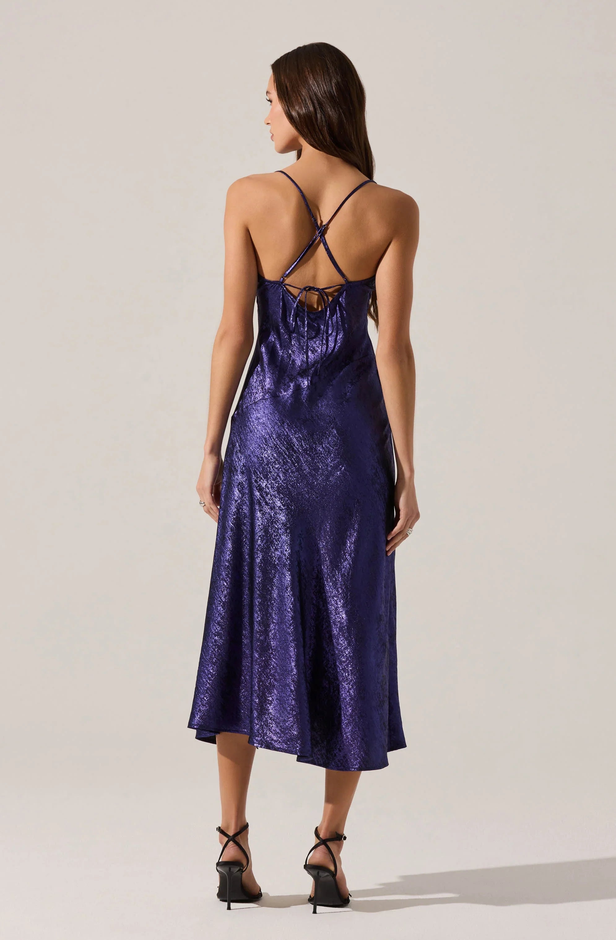 Lbruh Gaia Metallic Midi Dress
