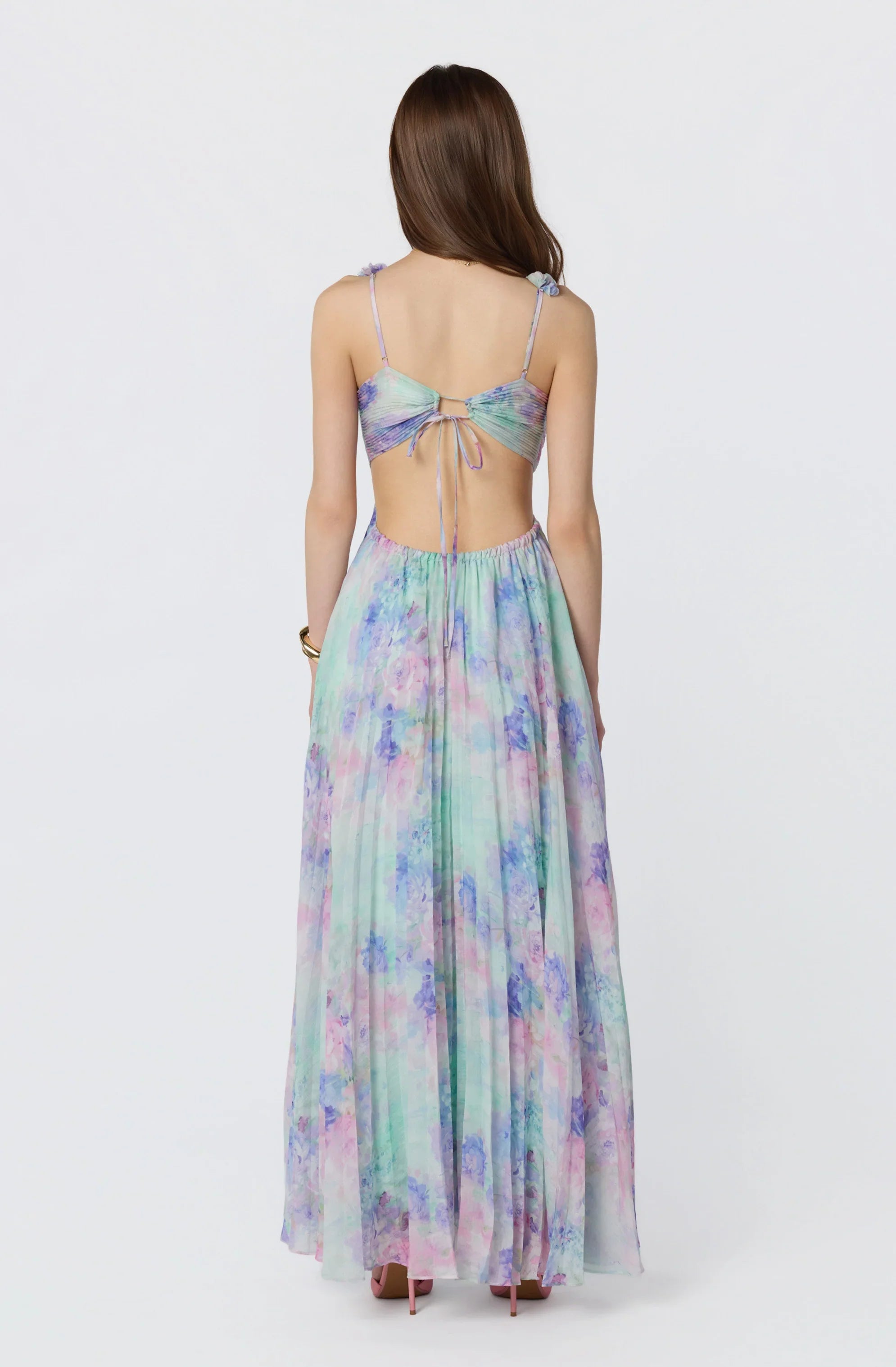 Inixyf Emese Floral Cutout Maxi Dress