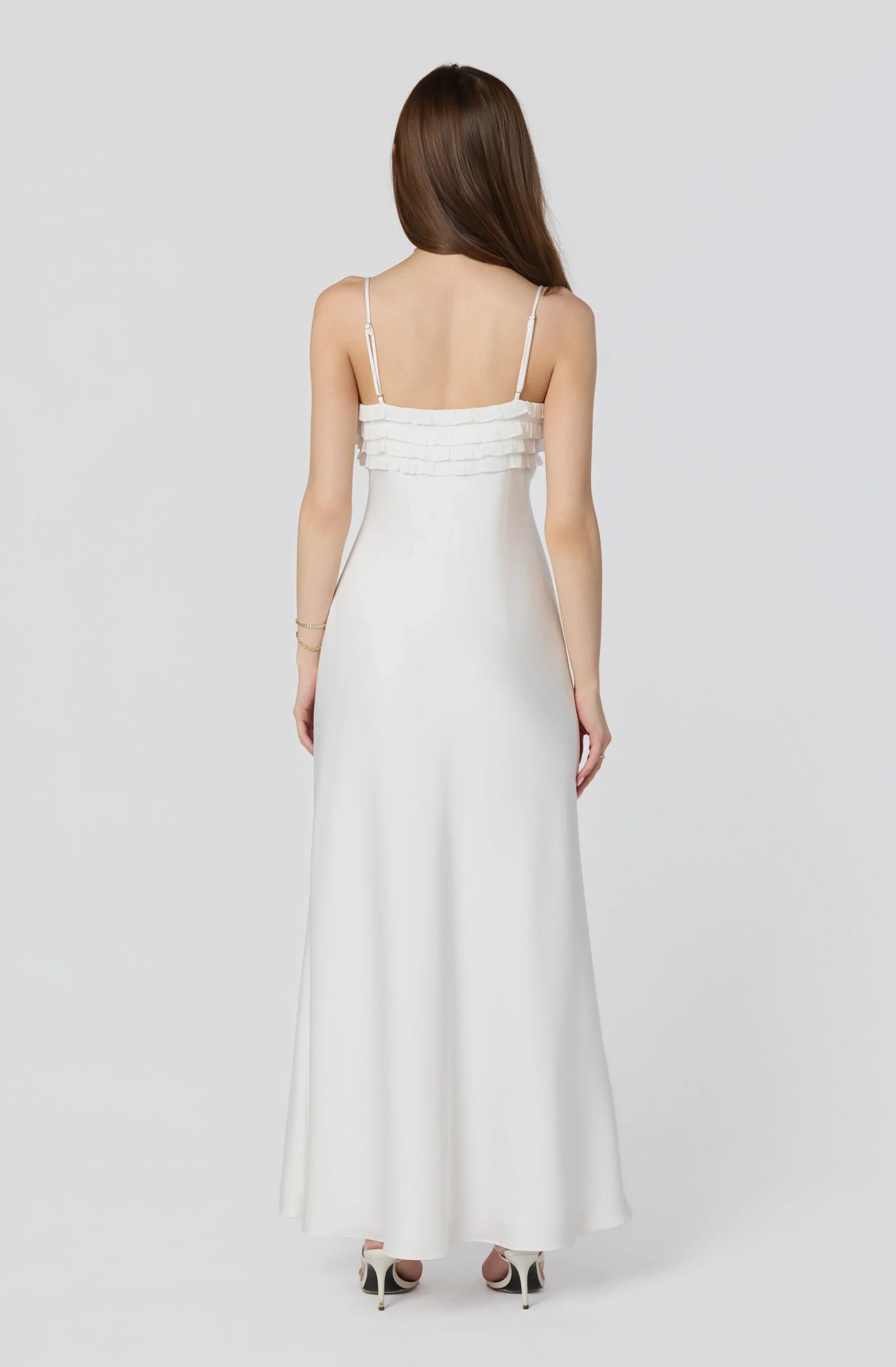 Inixyf Jade Ruffle Trim Maxi Dress