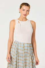 Inixyf Alyse Pointelle Knit Sleeveless Top
