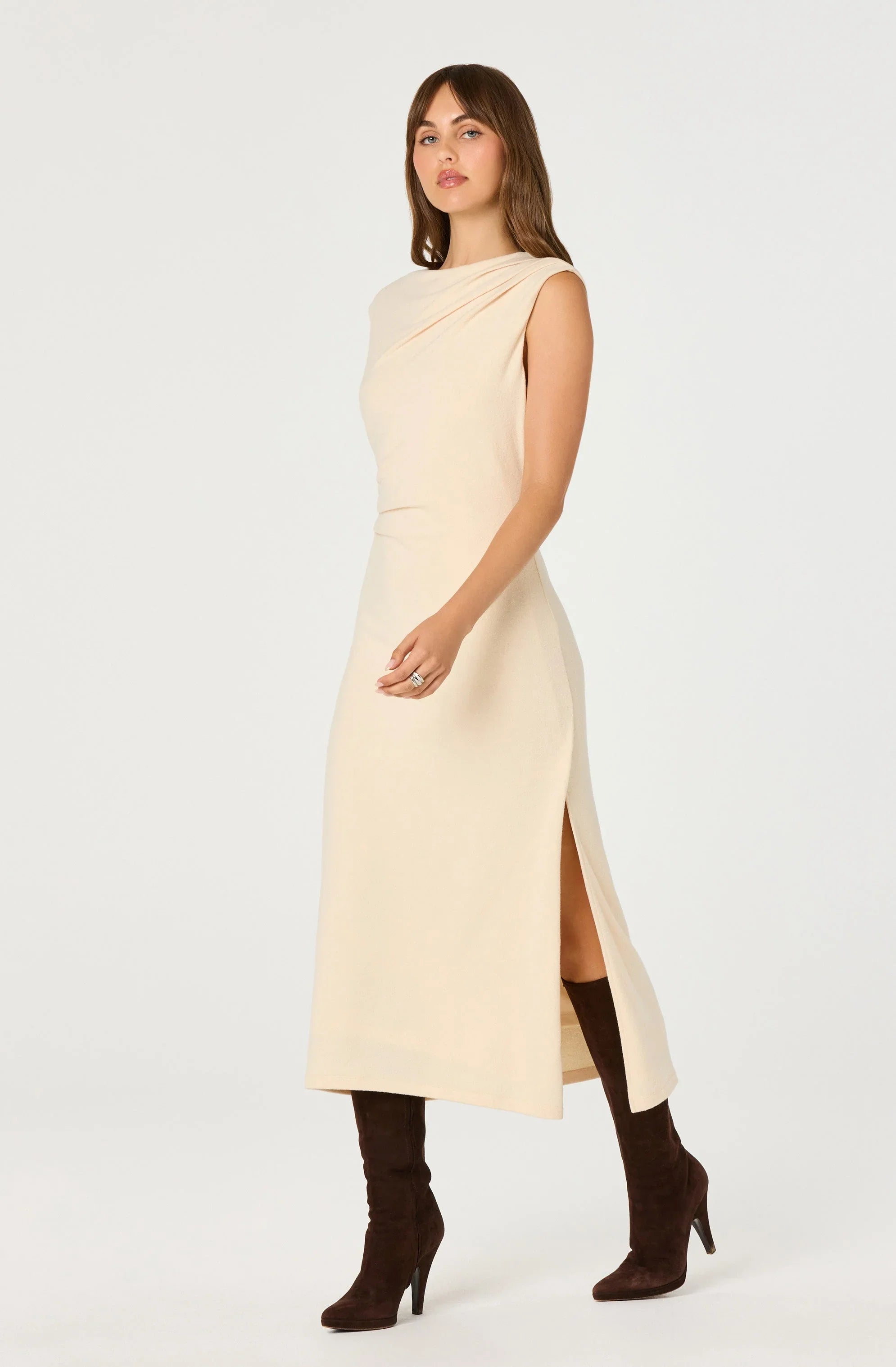 Lbruh Draped Midi Dress