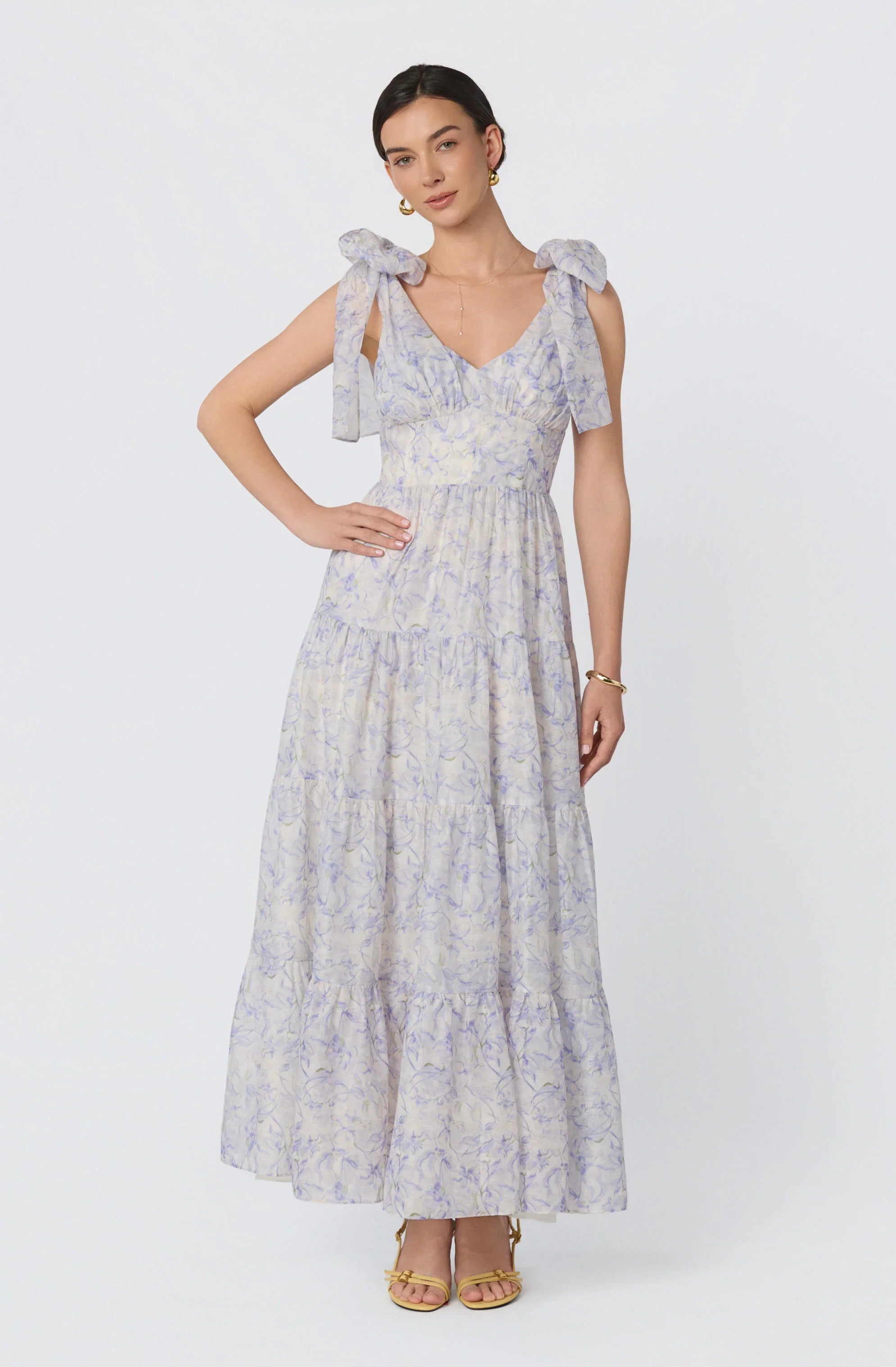 Inixyf Lenora Floral Tiered Maxi Dress