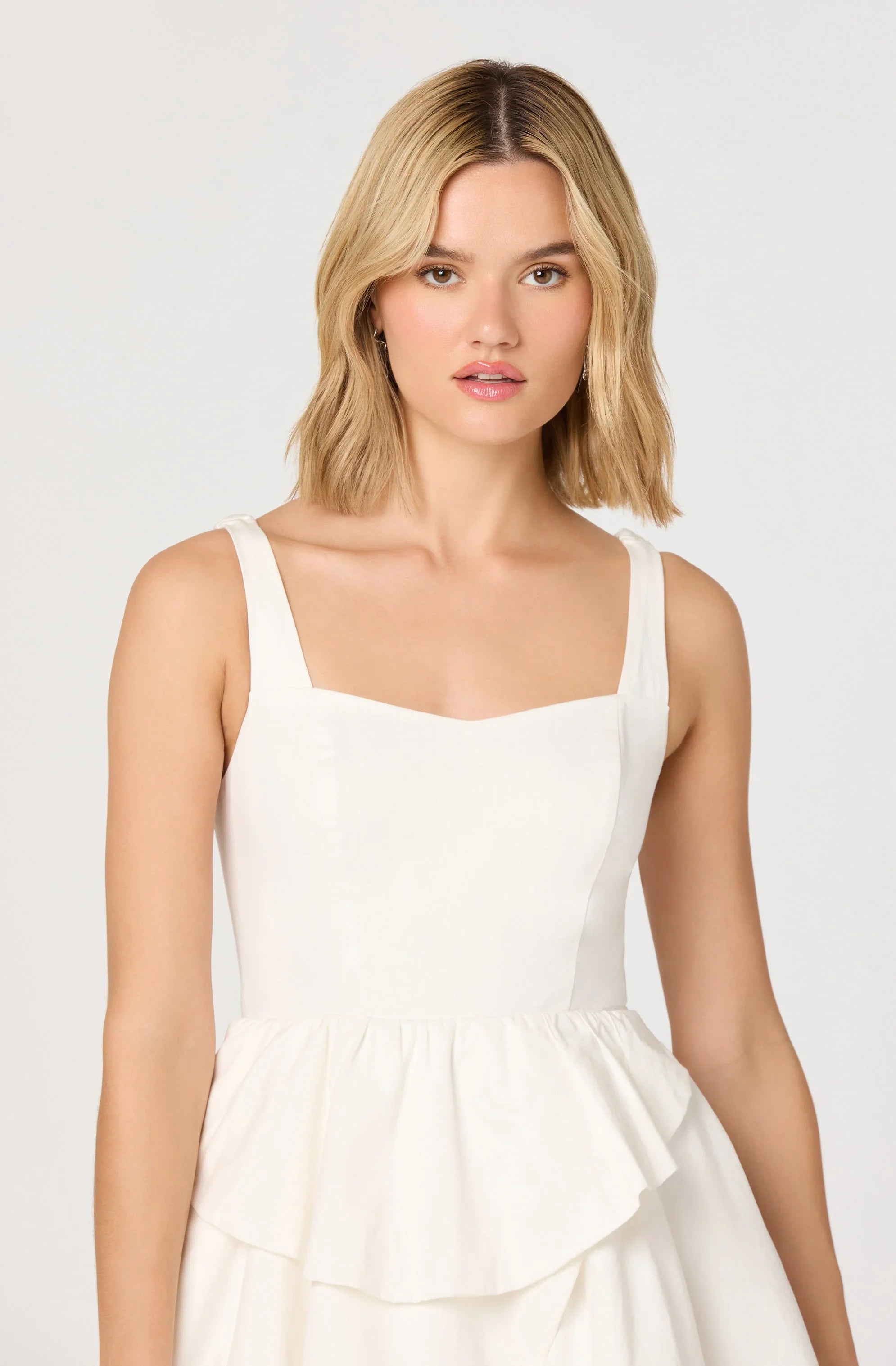 Inixyf Sheralle Ruffled Tier Bubble Hem Mini Dress