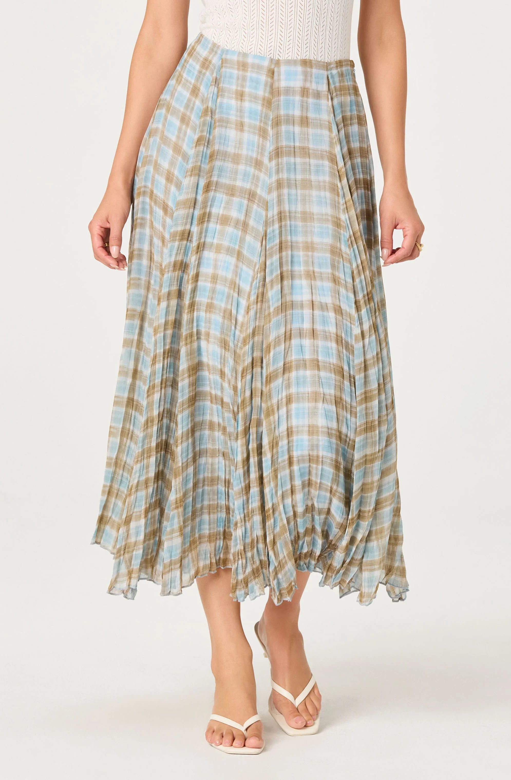 Inixyf Fiori Pleated Maxi Skirt