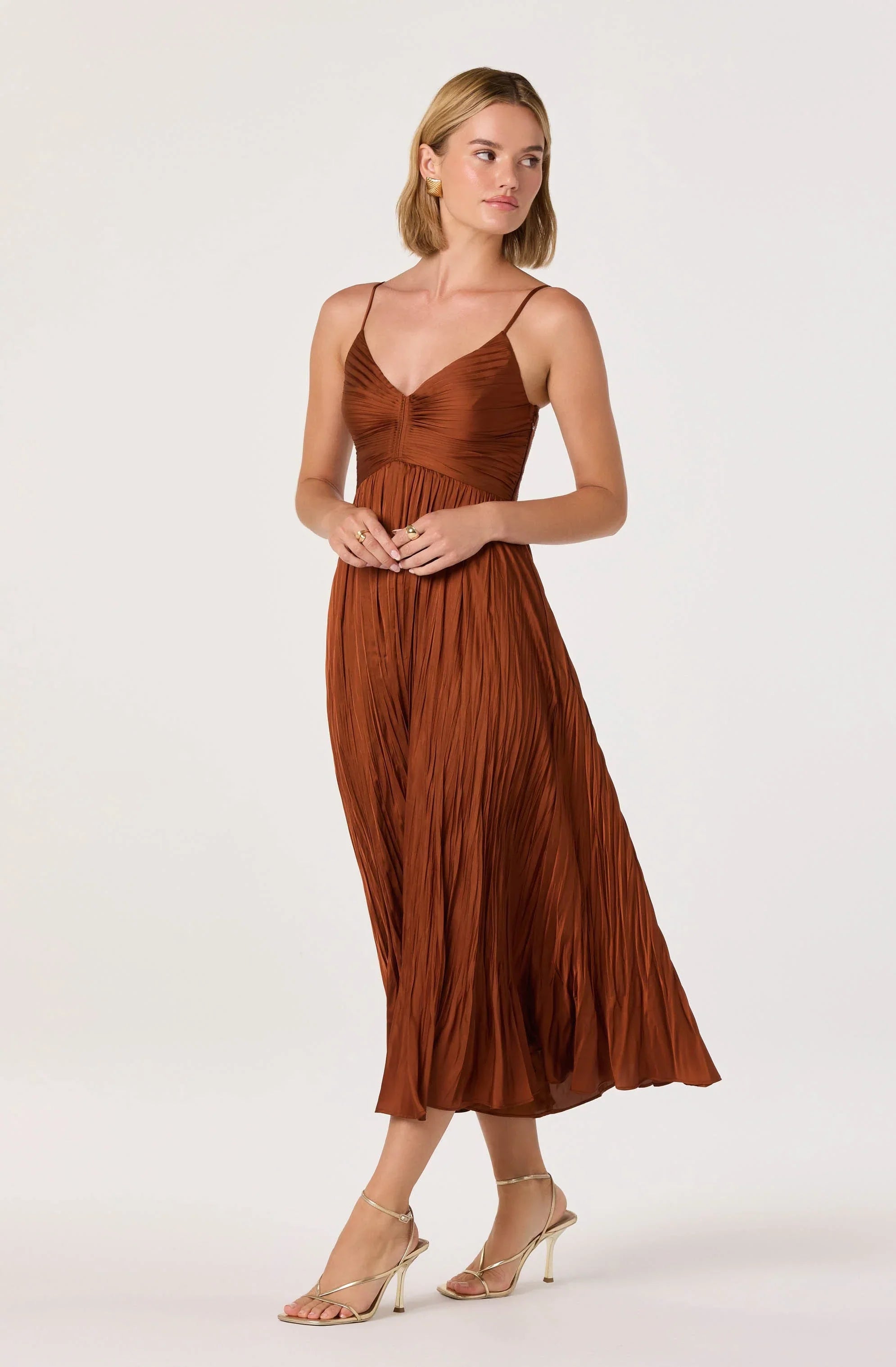 Inixyf Maeve Pleated Midi Dress