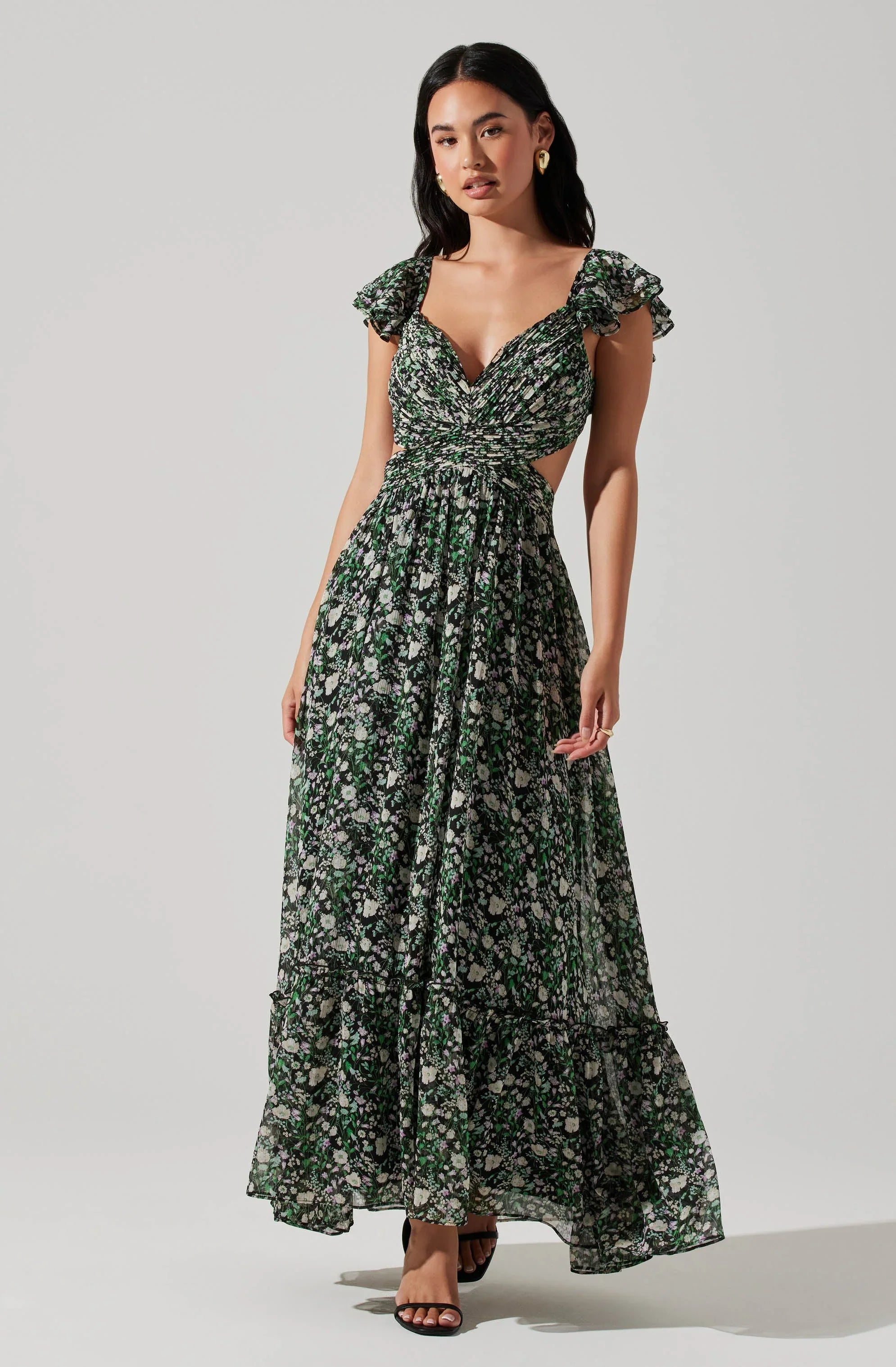 Lbruh Primrose Floral Strappy Back Maxi Dress