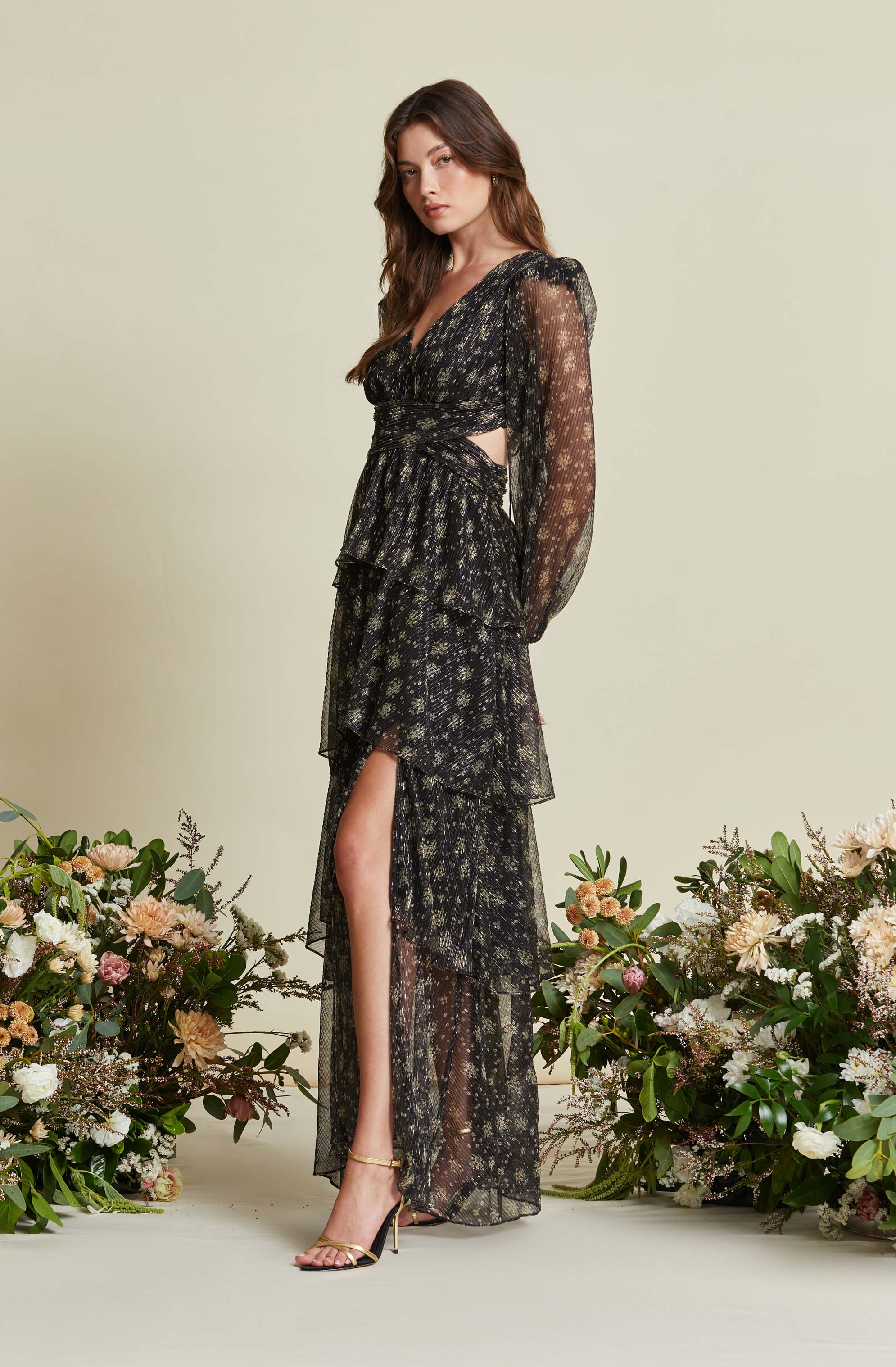 Lbruh Anora Floral Tiered Maxi Dress