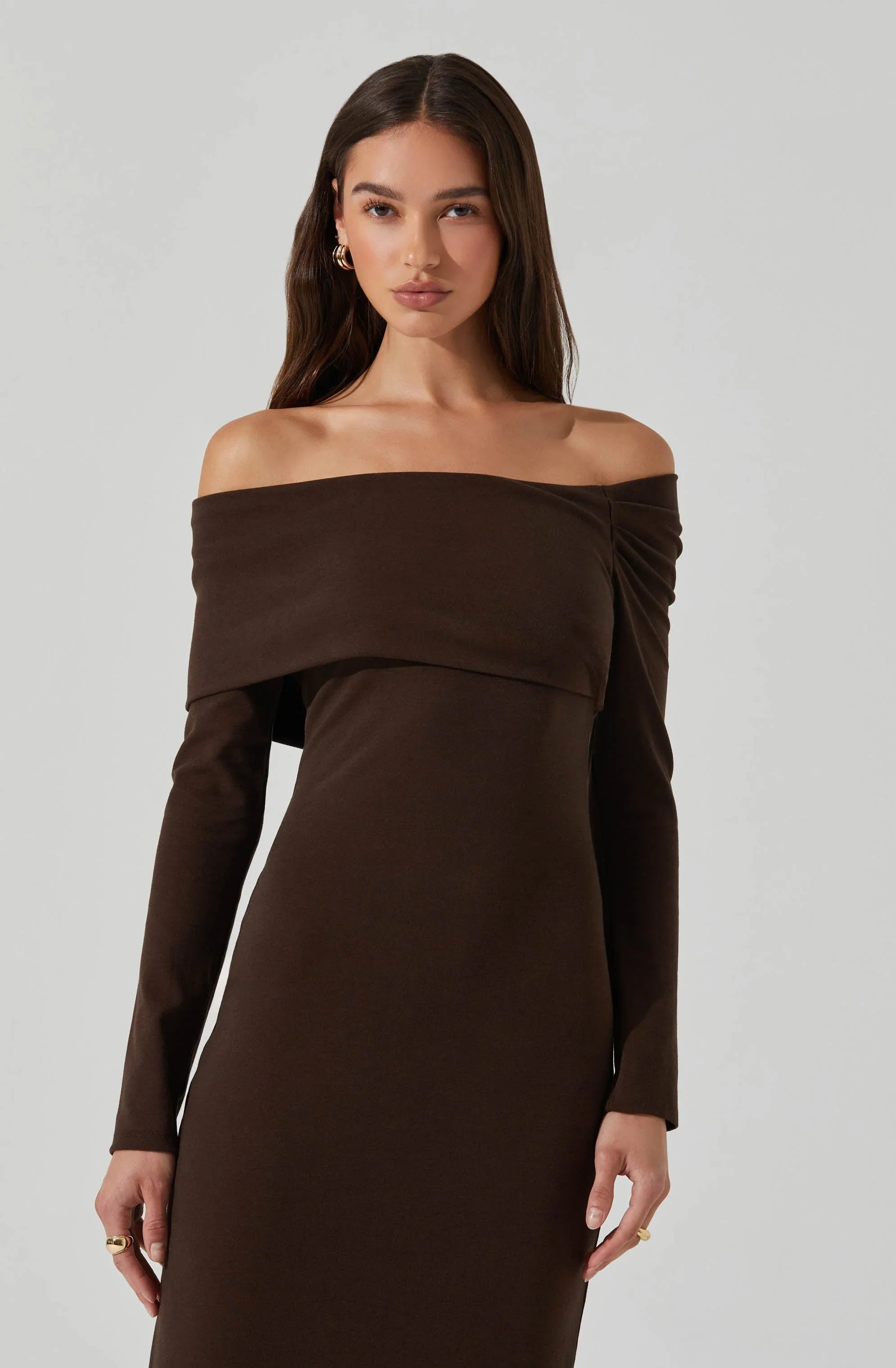 Lbruh Jada Off Shoulder Midi Dress