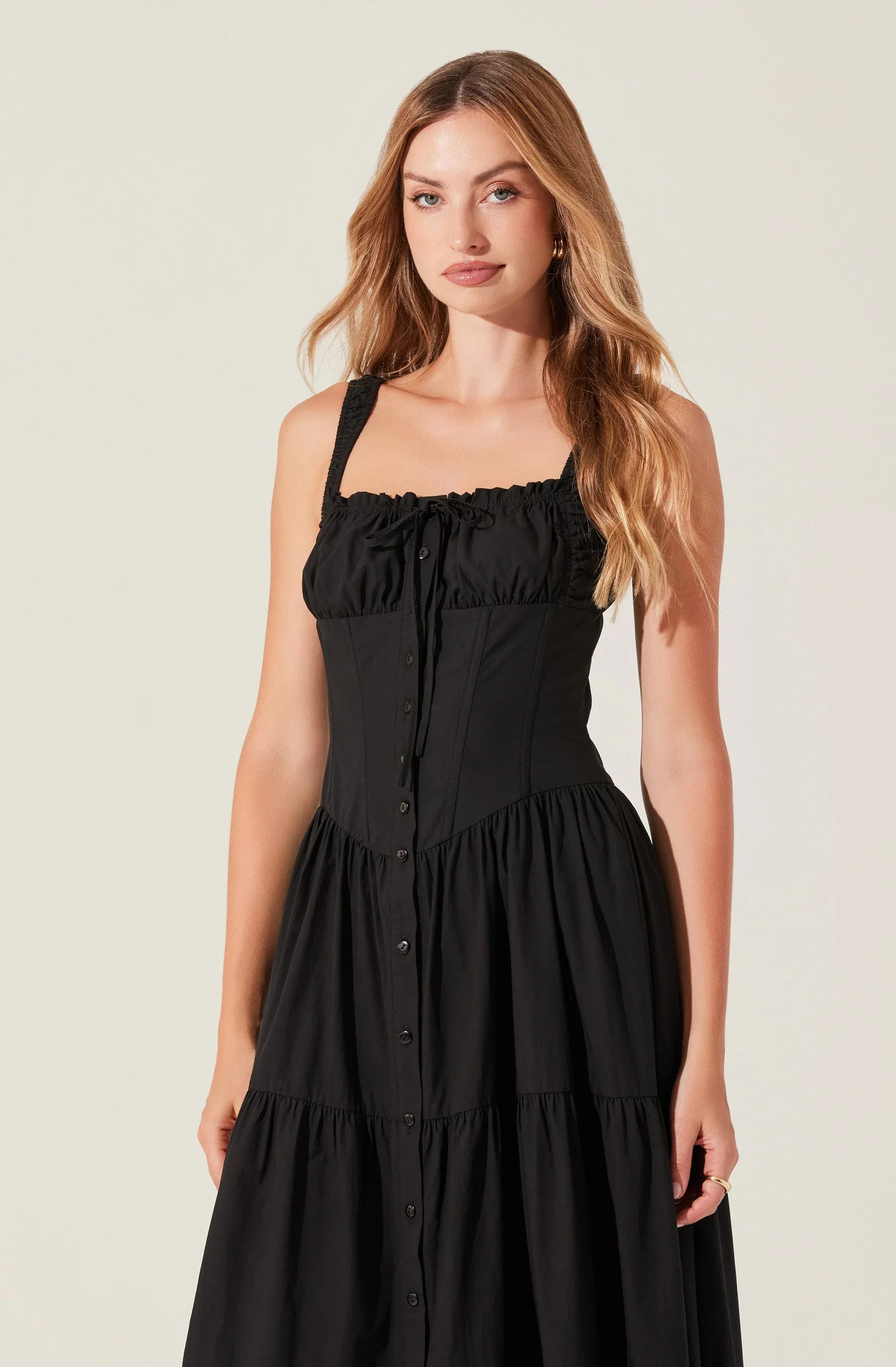 Lbruh Temperance Tiered Milkmaid Maxi Dress