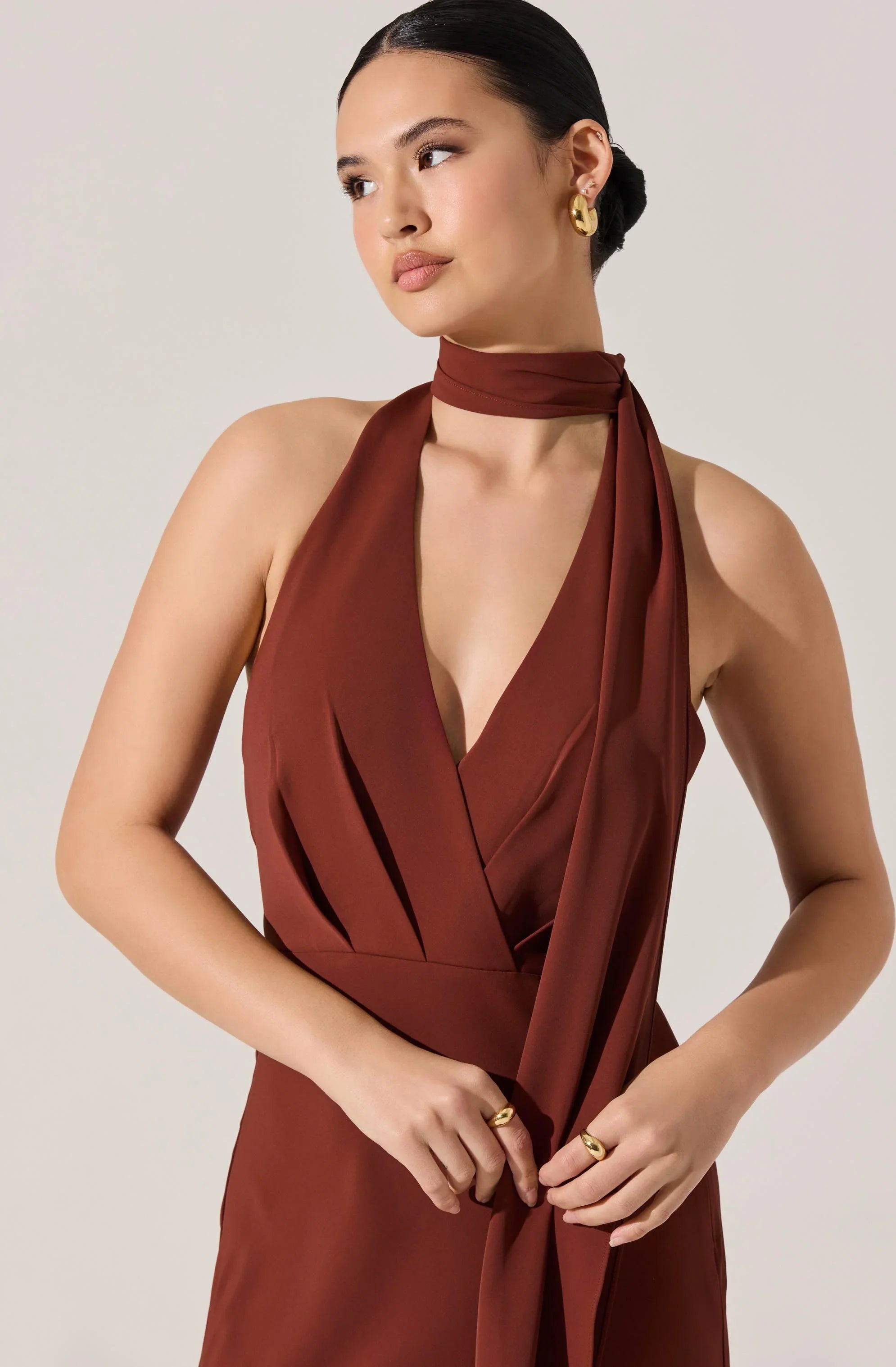 Lbruh Hilaire Halter Midi Dress