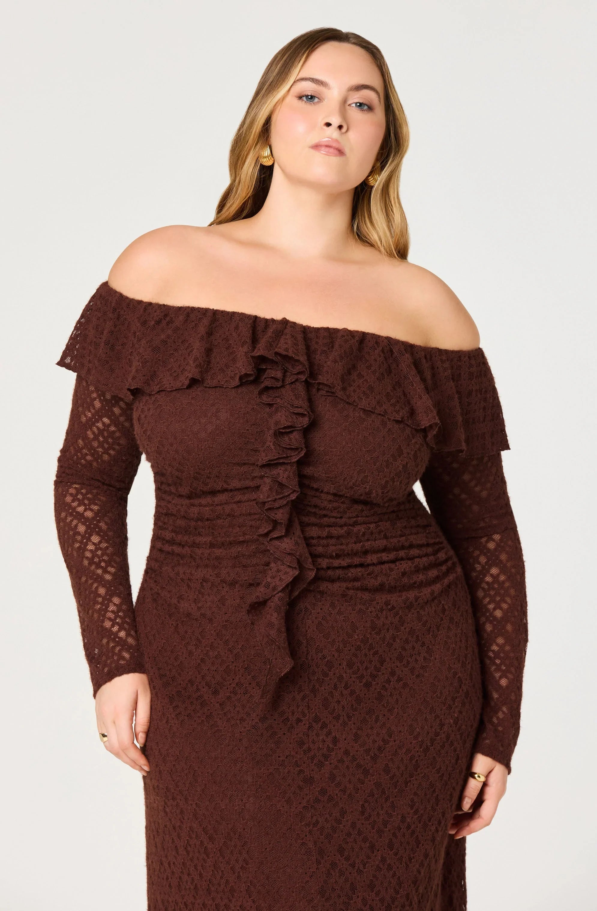 Lbruh Dorian Ruffle Off Shoulder Dress