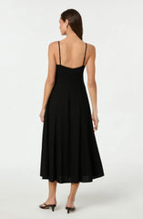Lbruh Linen-Blend A-Line Midi Dress