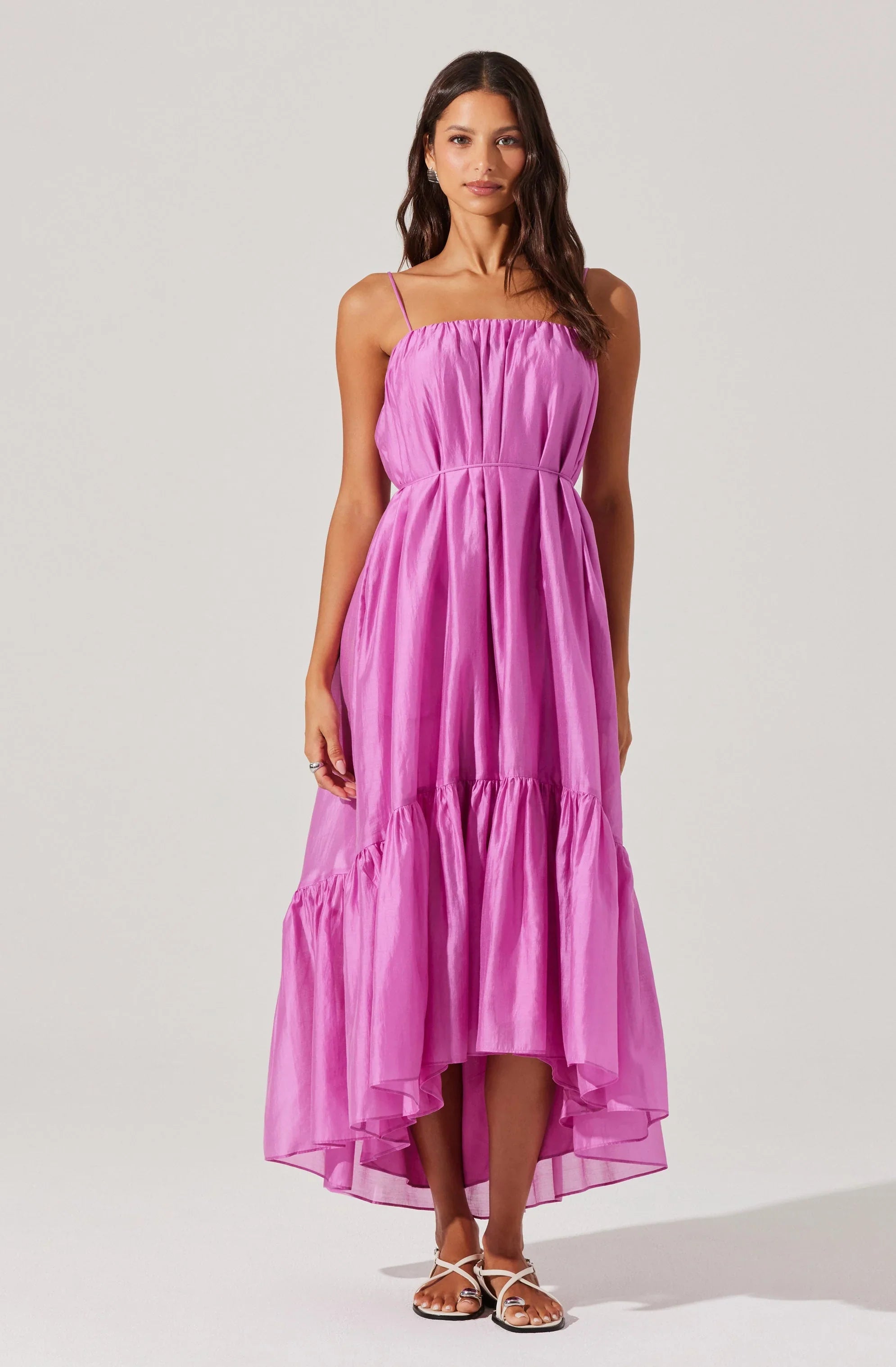Lbruh Elisha Tiered High-Low Maxi Dress