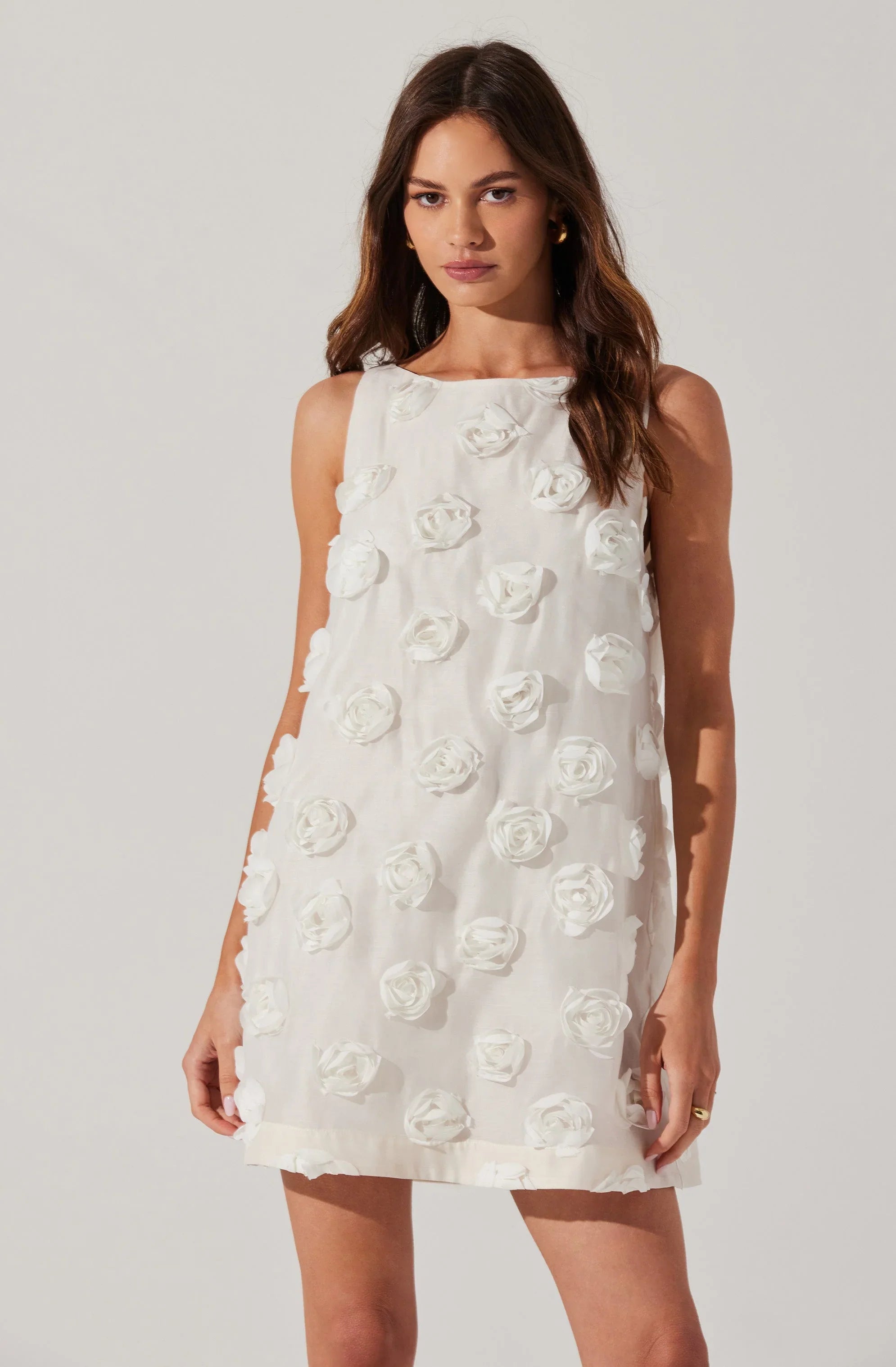 Lbruh Floria 3D Floral Appliqué Dress