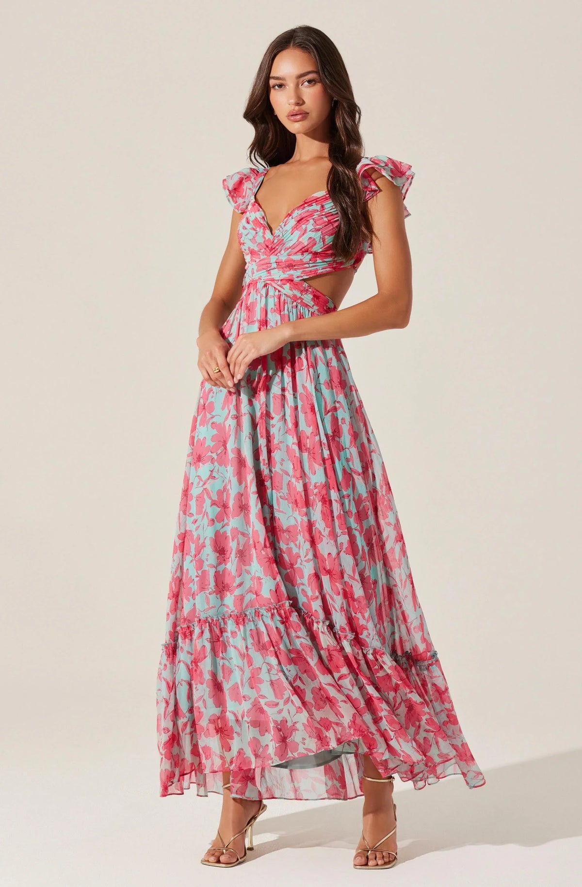 Lbruh Primrose Floral Strappy Back Maxi Dress