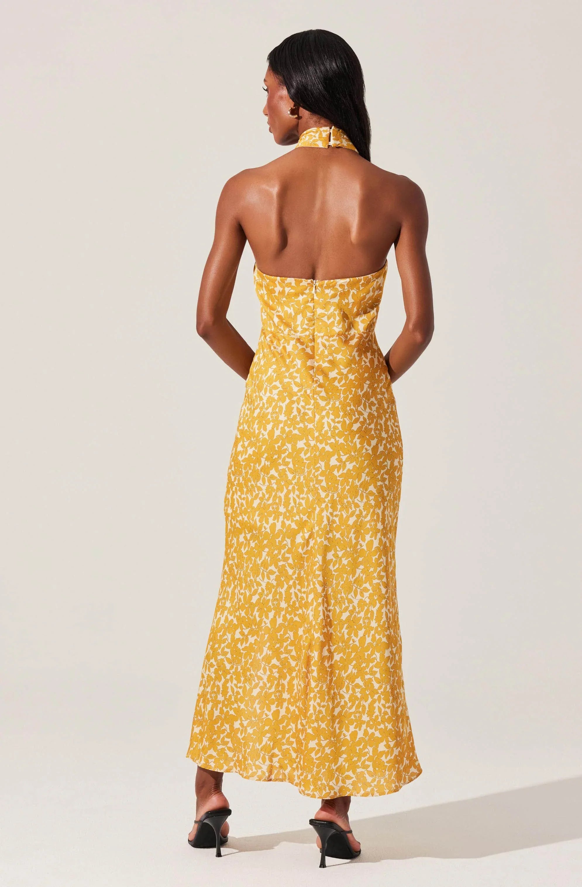 Lbruh Marissa Floral Halter Neck Midi Dress