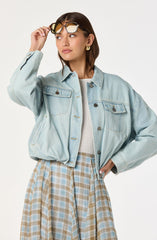 Inixyf Nari Oversized Denim Bomber Jacket