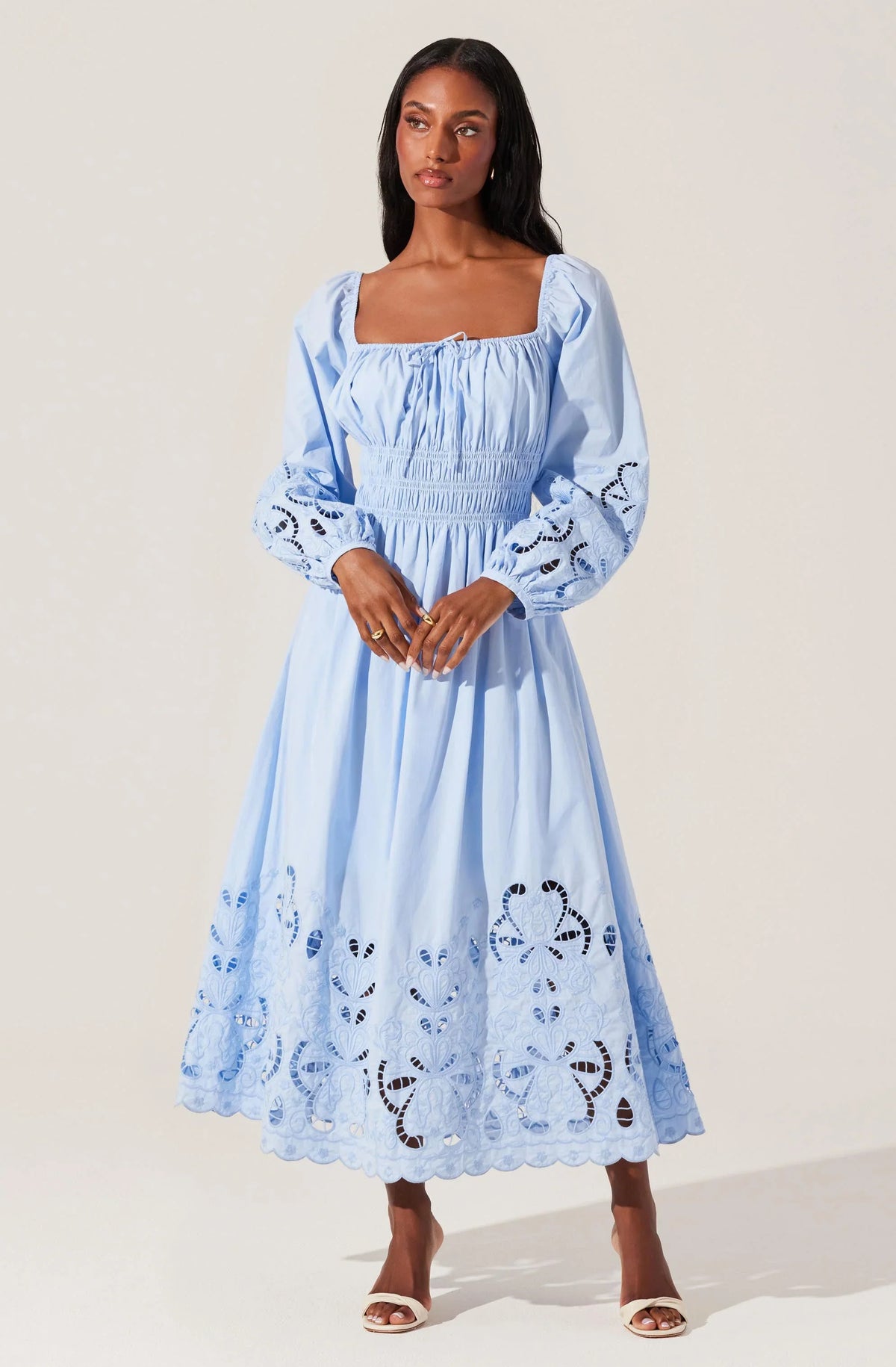 Lbruh Wisnia Eyelet Embroidered Dress