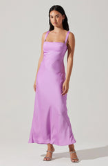 Inixyf Stacie Satin Maxi Dress