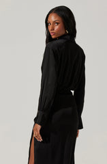 Lbruh Elizabello Satin Midi Shirt Dress