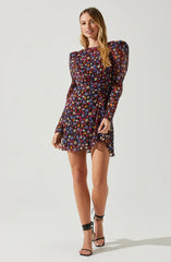 Lbruh Cindy Floral Long Sleeve Mini Dress