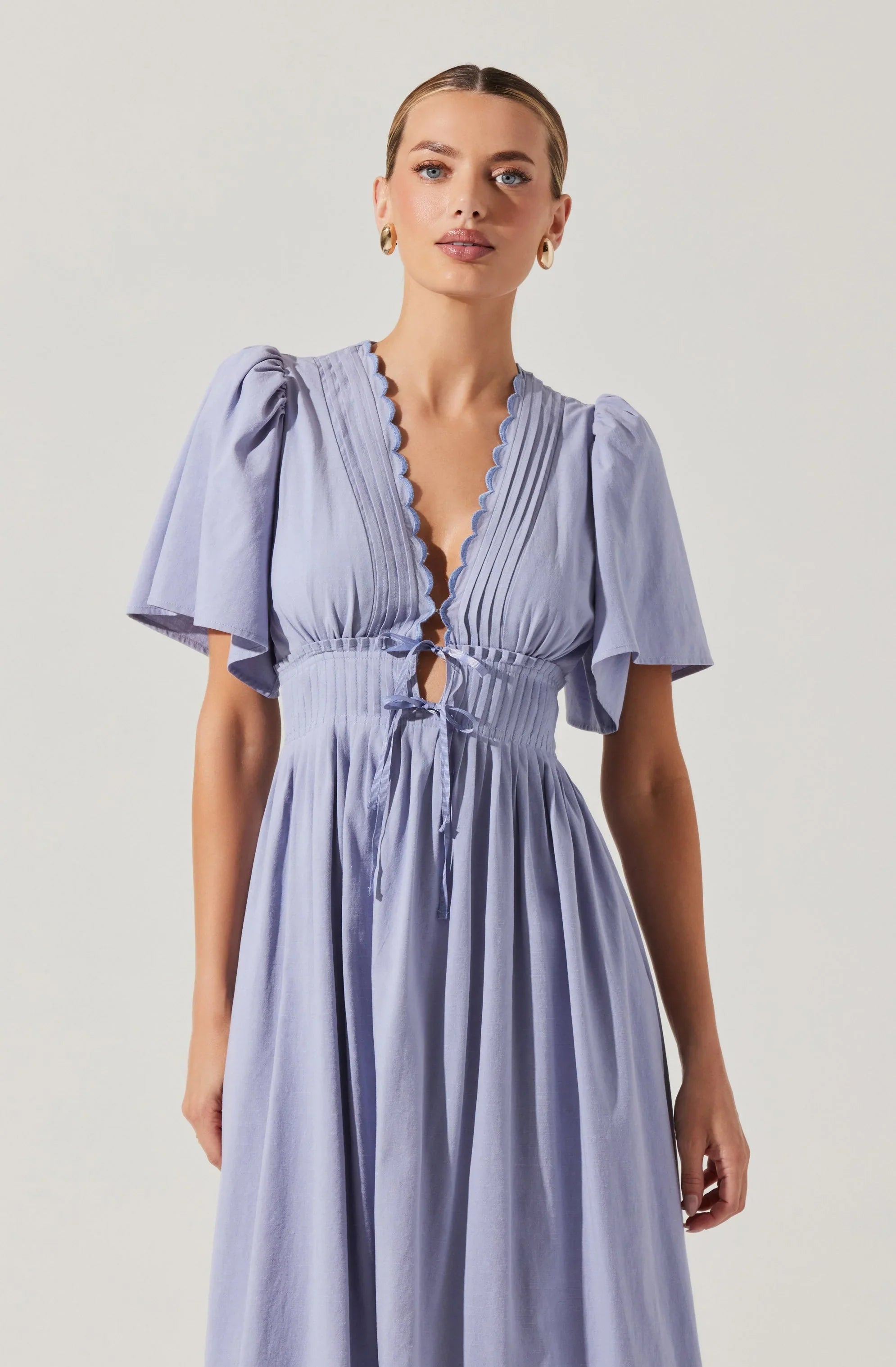 Lbruh Hadleigh Scallop Trim Midi Dress