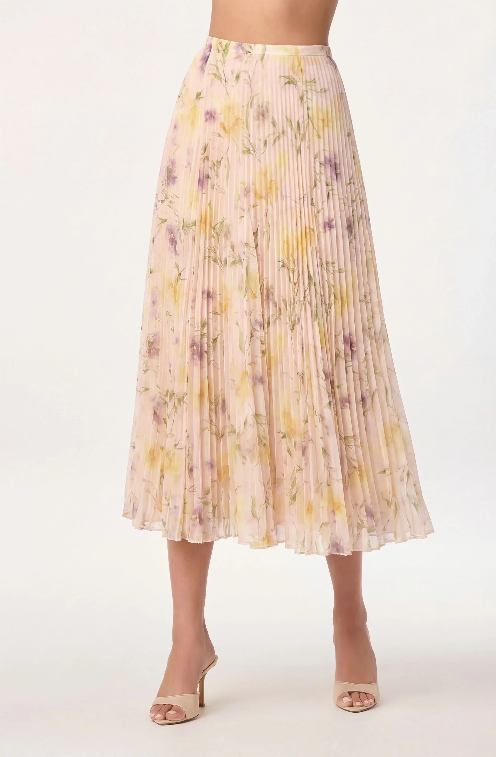 Inixyf Fiori Pleated Maxi Skirt