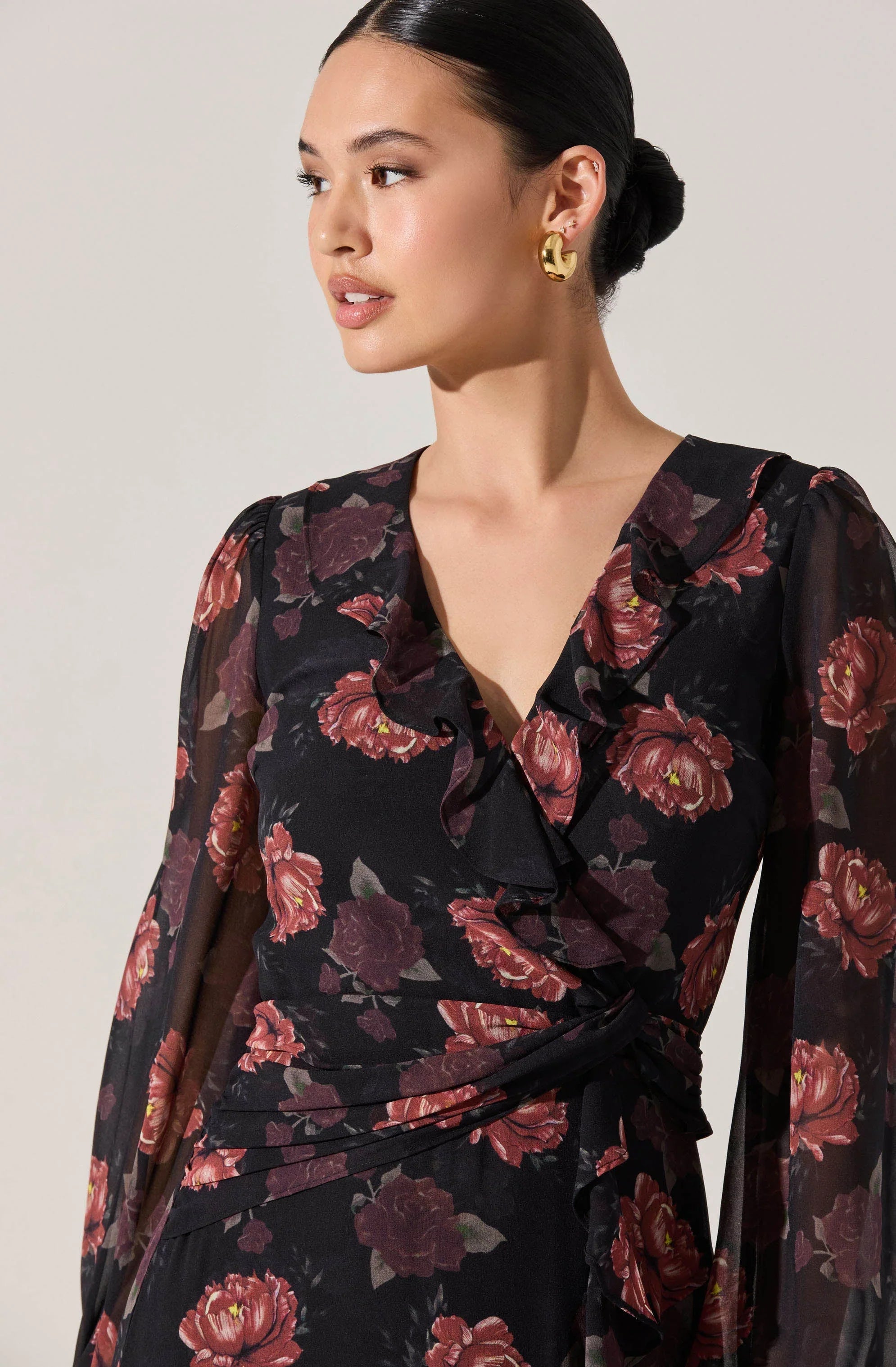 Lbruh Corrina Floral Ruffle Maxi Dress