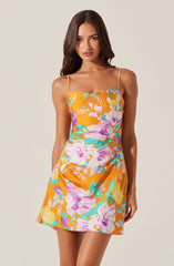 Lbruh Cerinthe Satin Floral Mini Dress