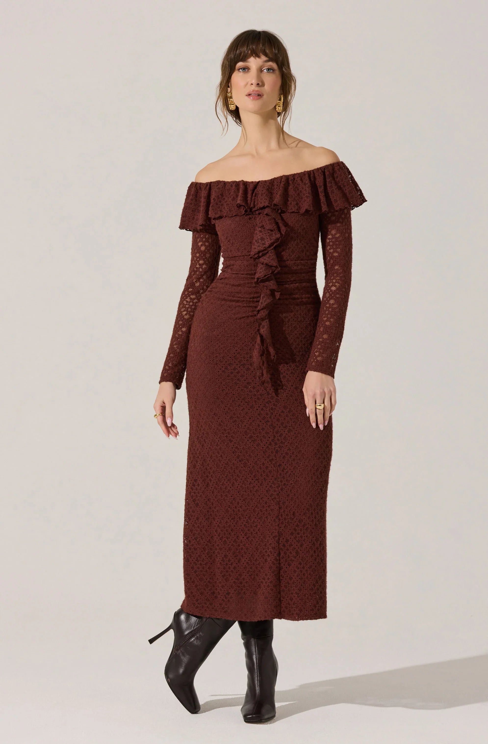 Lbruh Dorian Ruffle Off Shoulder Dress