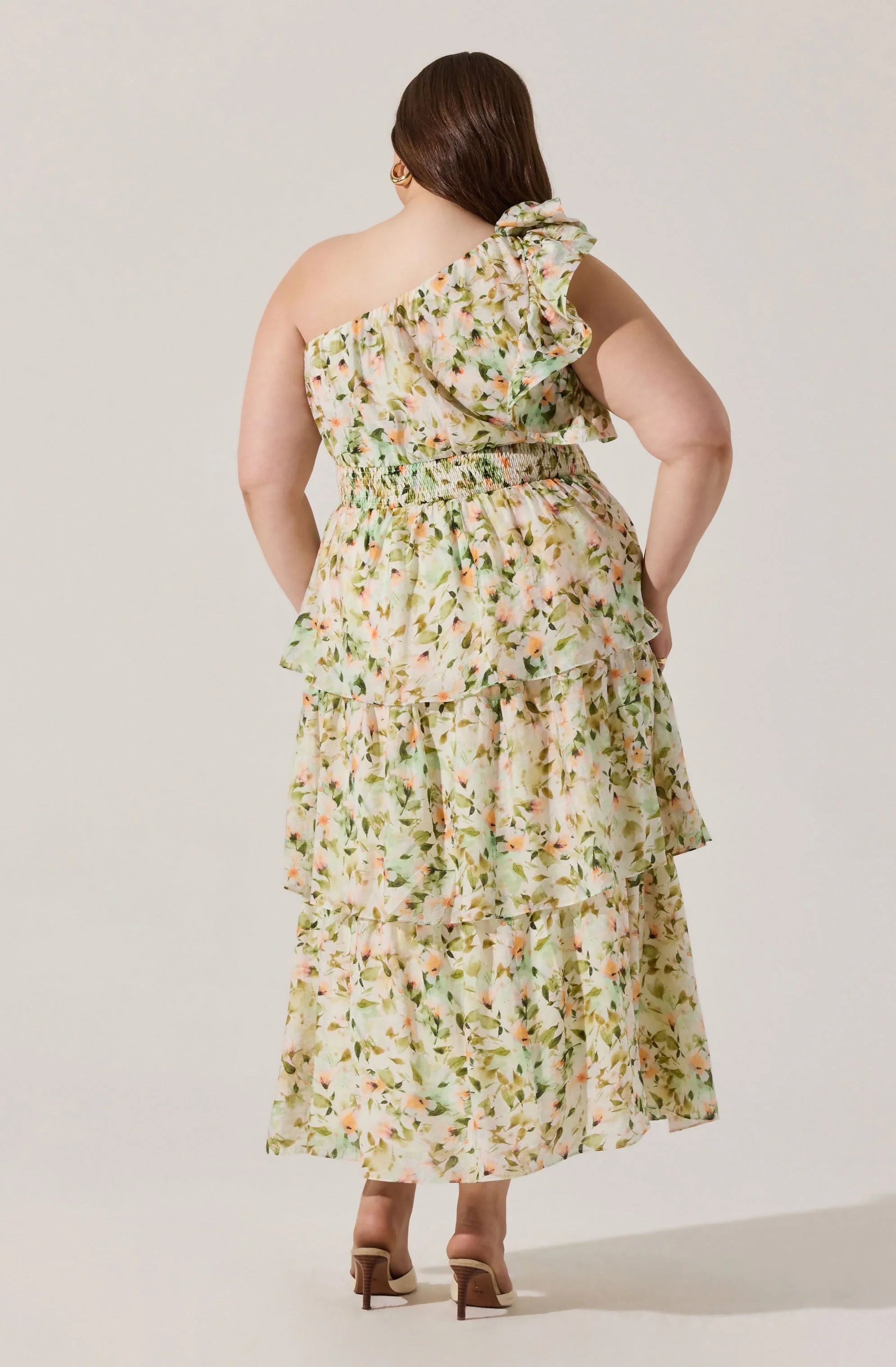 Lbruh Imelda One Shoulder Floral Maxi Dress