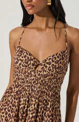 Lbruh Eleni Leopard Print Midi Dress