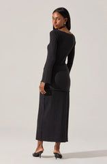 Lbruh Arwyn Ribbed Layered Midi Sweater Dress