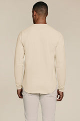 Long Sleeve Curved Hem T-Shirt | Bone